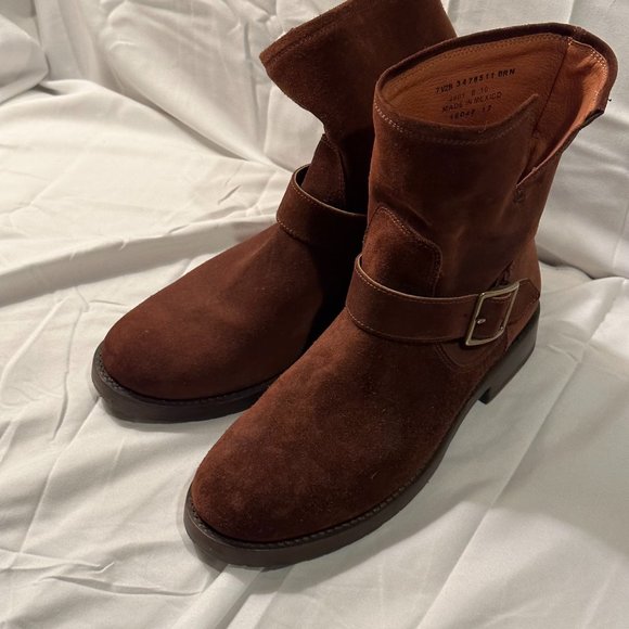 FRYE Brown Size 7 1/2 Suede Boots - Picture 1 of 6